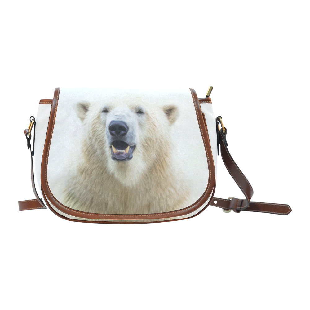 Cute  Zoo Polar Bear Saddle Bag/Large (Model 1649)