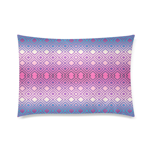 Geometric Custom Zippered Pillow Case 20"x30"(Twin Sides)