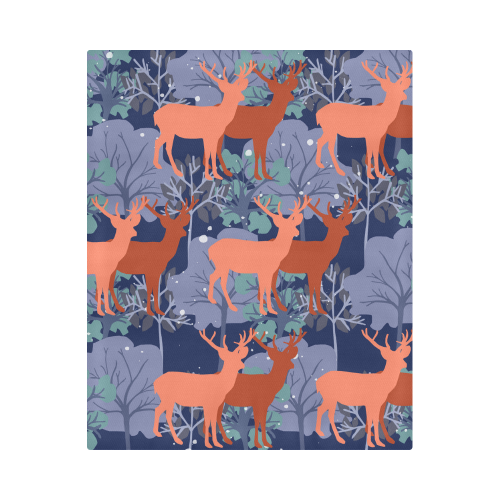 Deer in the winter forest Duvet Cover 86"x70" ( All-over-print)