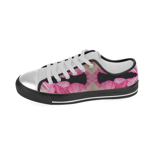 Flowers: Pink and Yellow Gladiolus Women's Classic Canvas Shoes (Model 018)