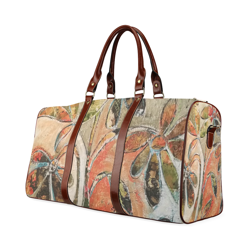 "PRETTY PETALS"-TRAVEL BAG Waterproof Travel Bag/Large (Model 1639)