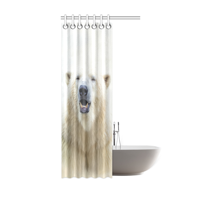 Cute  Zoo Polar Bear Shower Curtain 36"x72"