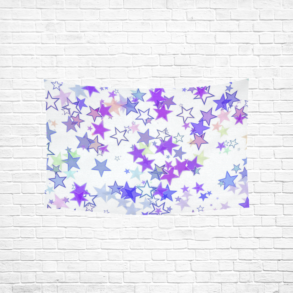Stars Cotton Linen Wall Tapestry 60"x 40"