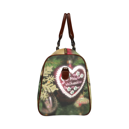 Xmas heart by Martina Webster Waterproof Travel Bag/Small (Model 1639)