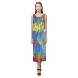 Happy Pattern by Artdream Phaedra Sleeveless Open Fork Long Dress (Model D08)