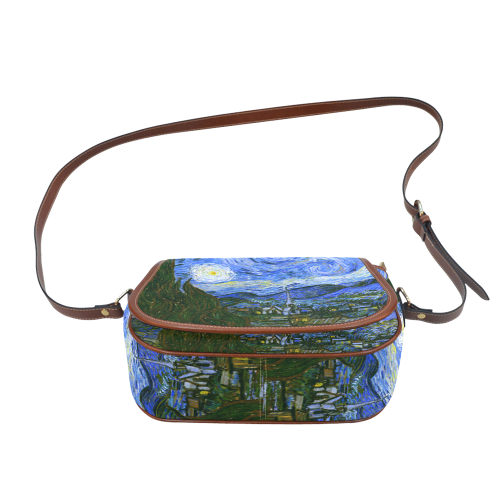 Van Gogh Starry Night Saddle Bag/Small (Model 1649) Full Customization