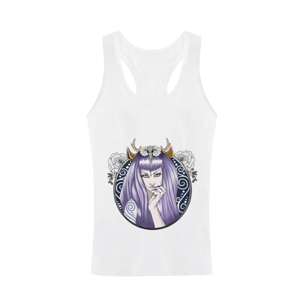 Violet Faun Men's I-shaped Tank Top (Model T32)