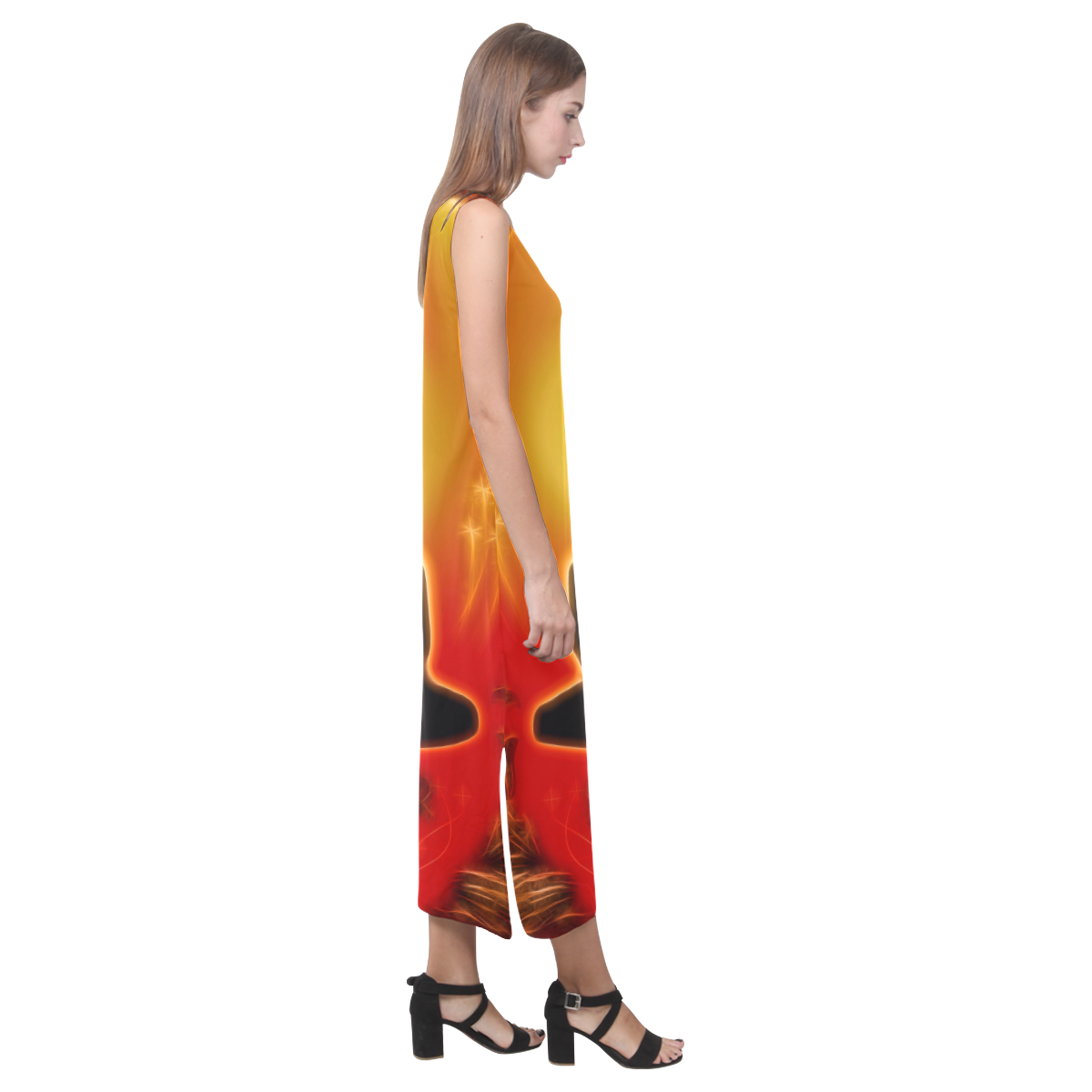 Buddha Phaedra Sleeveless Open Fork Long Dress (Model D08)