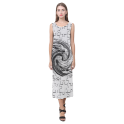 Puzzles Twister by Artdream Phaedra Sleeveless Open Fork Long Dress (Model D08)