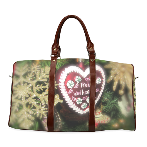 Xmas heart by Martina Webster Waterproof Travel Bag/Small (Model 1639)