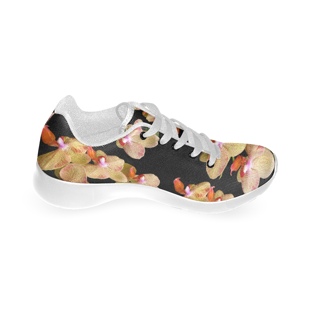Flowers: Tropical Orange,Yellow & Pink Orchids Women’s Running Shoes (Model 020)