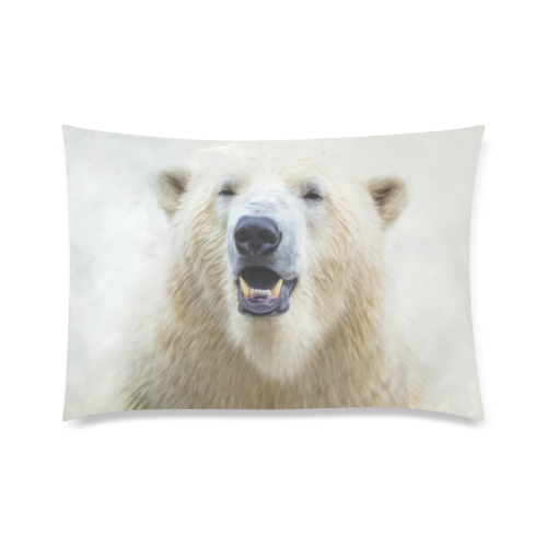 Cute  Zoo Polar Bear Custom Zippered Pillow Case 20"x30" (one side)