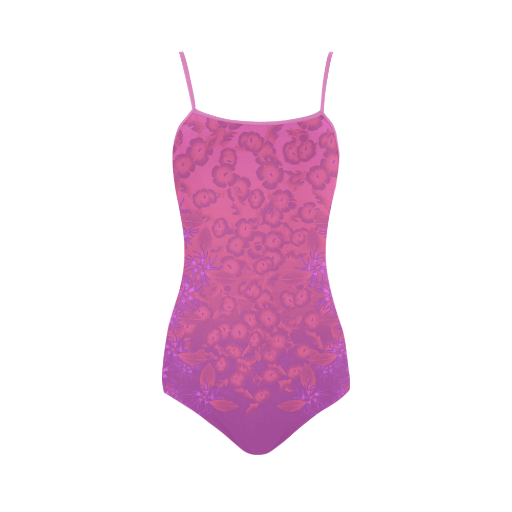 Luscious Wildflower Print by Aleta Strap Swimsuit ( Model S05)