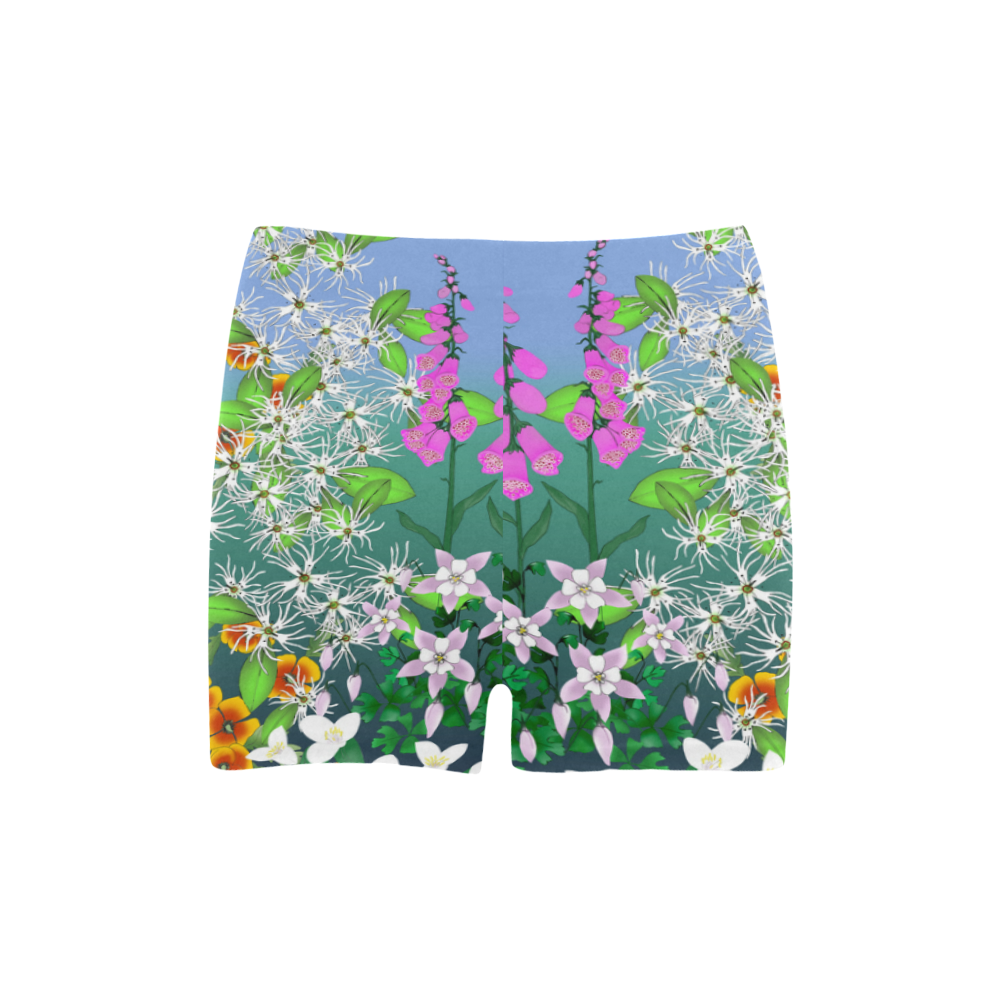 California Wildflowers by Aleta Briseis Skinny Shorts (Model L04)