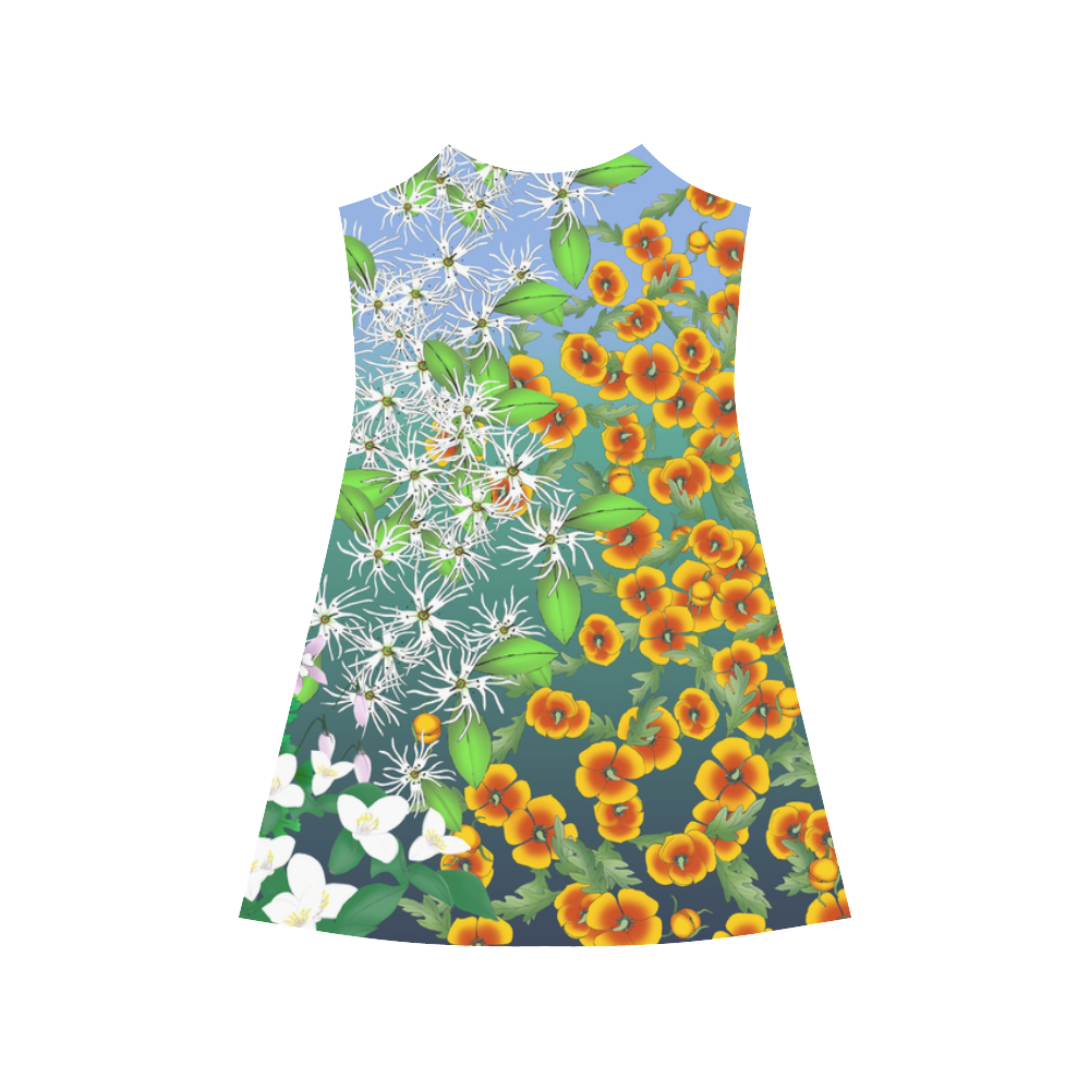 California Wildflowers by Aleta Alcestis Slip Dress (Model D05)