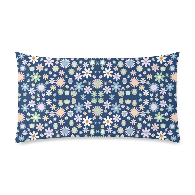 Flowers Rectangle Pillow Case 20"x36"(Twin Sides)