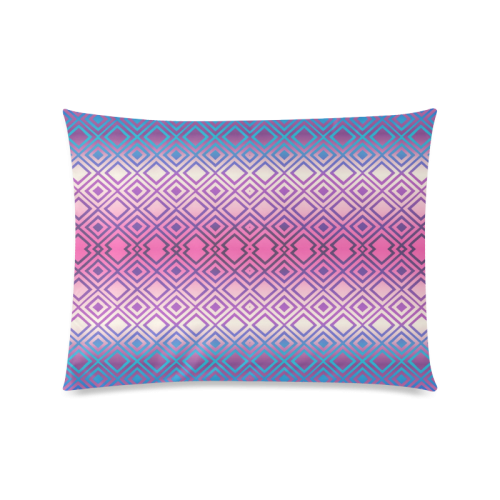 Geometric Custom Zippered Pillow Case 20"x26"(Twin Sides)