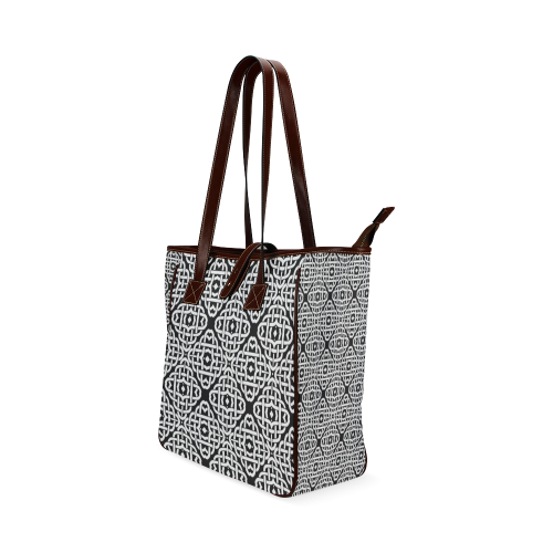 CELTIC KNOT pattern - black white Classic Tote Bag (Model 1644)