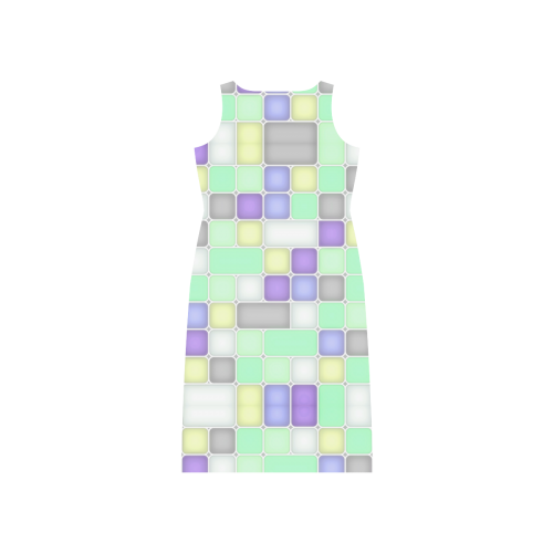 Squares Phaedra Sleeveless Open Fork Long Dress (Model D08)