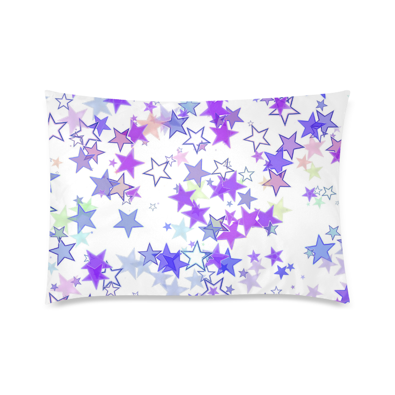 Stars Custom Zippered Pillow Case 20"x30"(Twin Sides)
