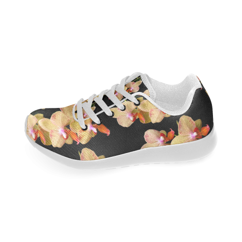 Flowers: Tropical Orange,Yellow & Pink Orchids Women’s Running Shoes (Model 020)