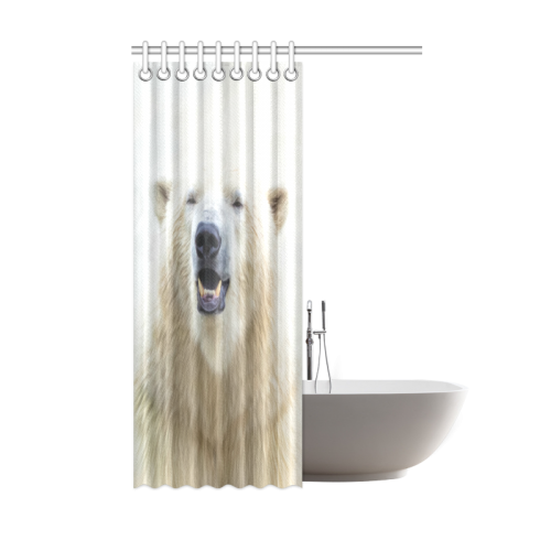 Cute  Zoo Polar Bear Shower Curtain 48"x72"