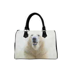 Cute  Zoo Polar Bear Boston Handbag (Model 1621)