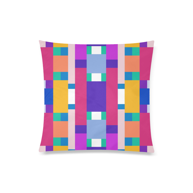 Rectangles Custom Zippered Pillow Case 20"x20"(Twin Sides)