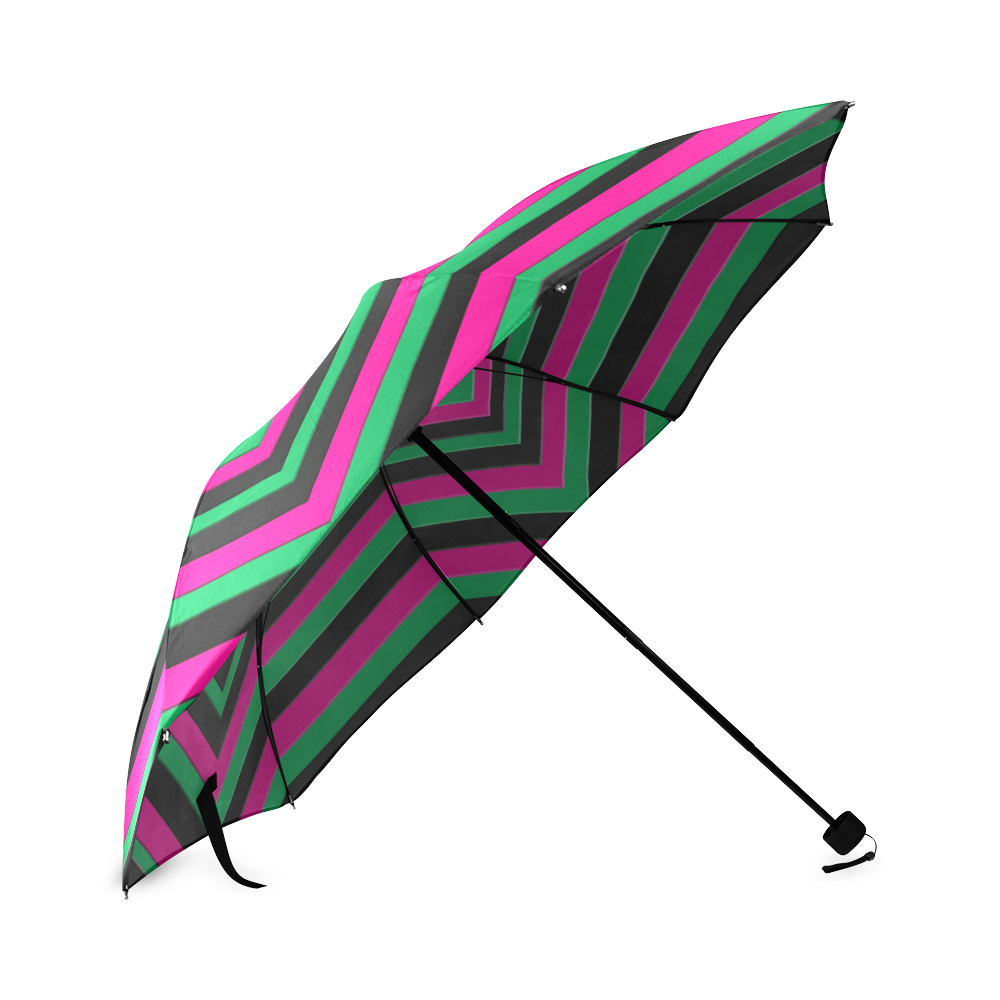 Streifen bunte Panttern Foldable Umbrella (Model U01)