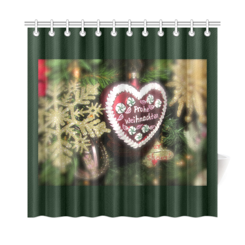 Xmas heart by Martina Webster Shower Curtain 72"x72"