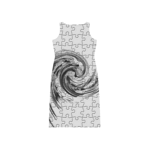Puzzles Twister by Artdream Phaedra Sleeveless Open Fork Long Dress (Model D08)