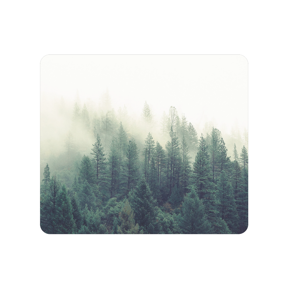 Calming Green Nature Forest Scene Misty Foggy Men's Clutch Purse （Model 1638）