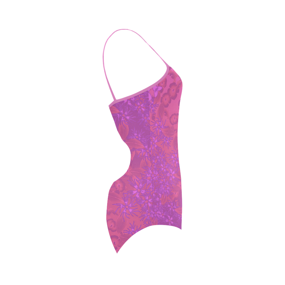 Luscious Wildflower Print by Aleta Strap Swimsuit ( Model S05)