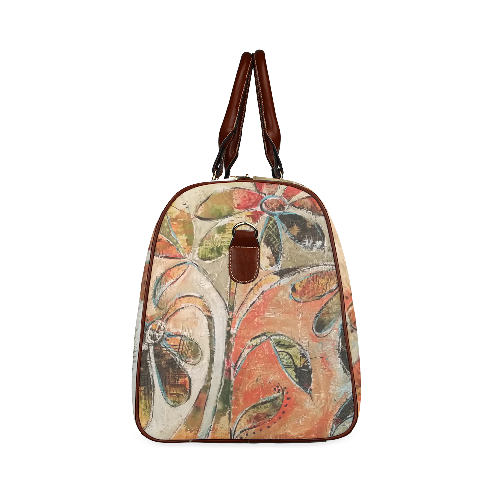 "PRETTY PETALS"-TRAVEL BAG Waterproof Travel Bag/Large (Model 1639)