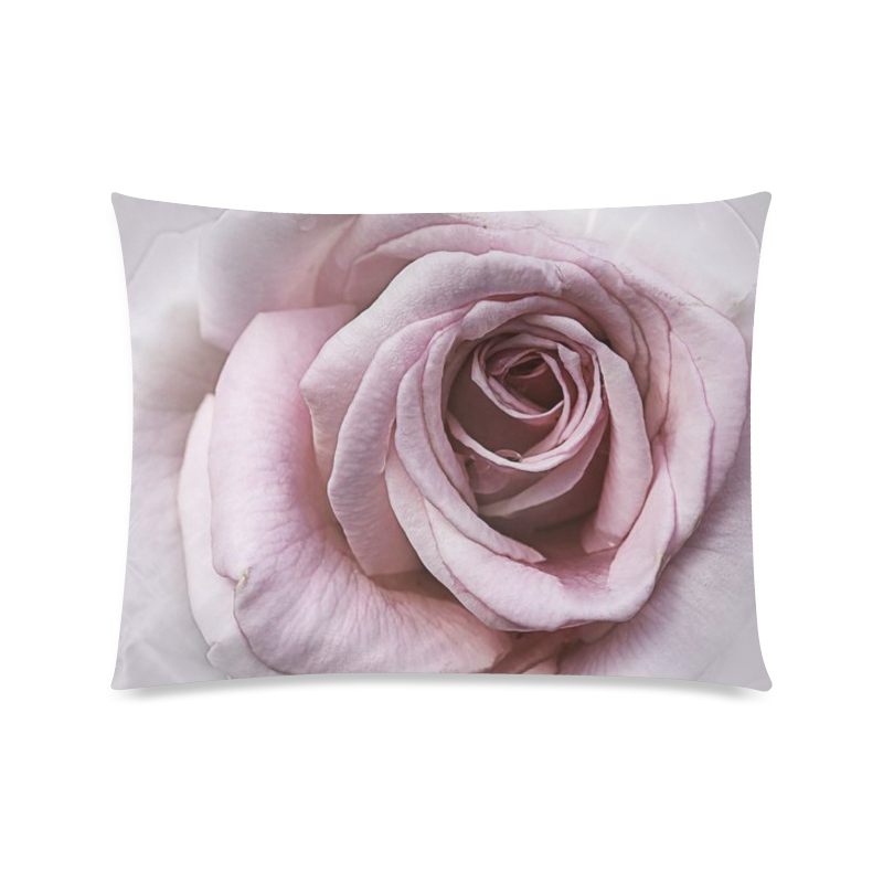 Pink Rose Flower Custom Picture Pillow Case 20"x26" (one side)
