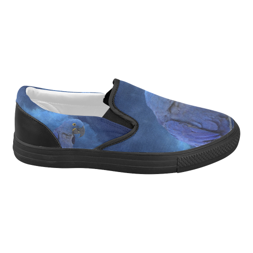Hyacinth Macaw Women's Slip-on Canvas Shoes (Model 019)