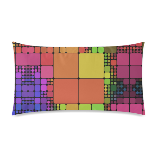 Disco Rectangle Pillow Case 20"x36"(Twin Sides)