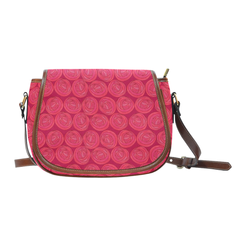 Mackintosh Roses Tile Pattern by ArtformDesigns Saddle Bag/Small (Model 1649) Full Customization