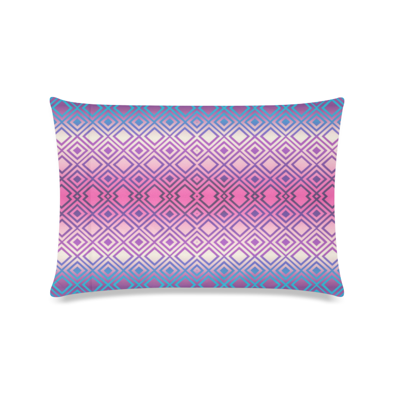 Geometric Custom Zippered Pillow Case 16"x24"(Twin Sides)