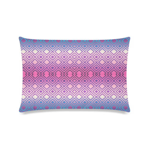 Geometric Custom Zippered Pillow Case 16"x24"(Twin Sides)