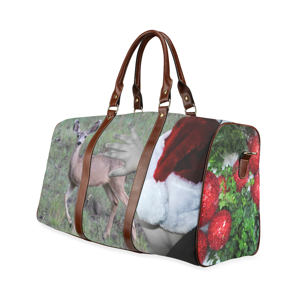 Christmas Deer by Martina Webster Waterproof Travel Bag/Small (Model 1639)