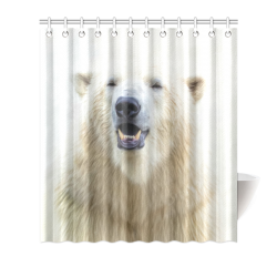 Cute  Zoo Polar Bear Shower Curtain 66"x72"