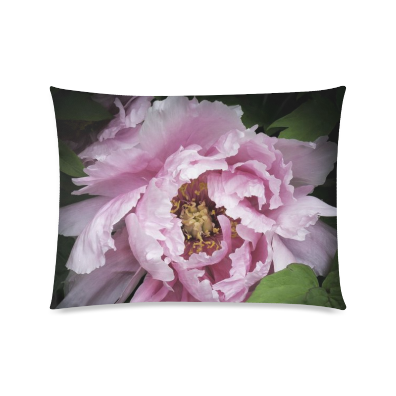 Pink Peony Flower Custom Picture Pillow Case 20"x26" (one side)