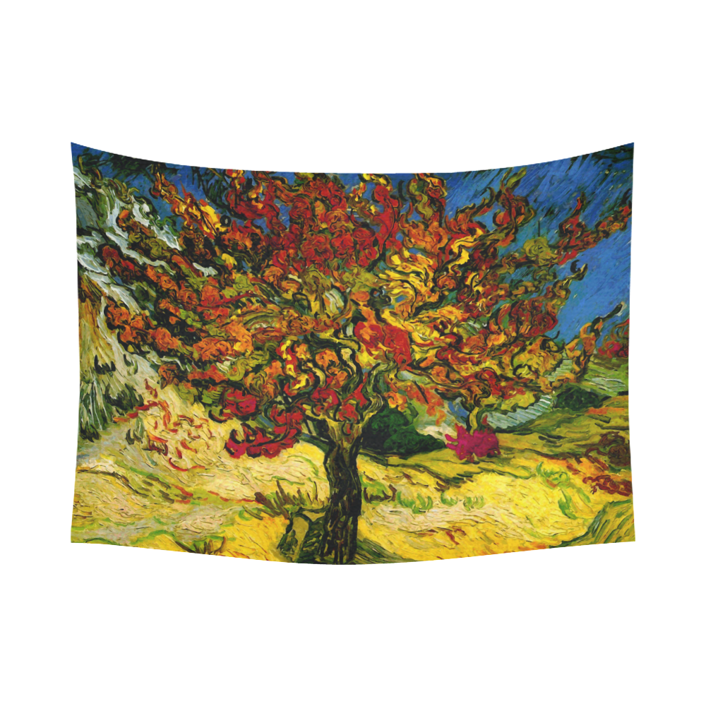 Van Gogh Mulberry Tree Cotton Linen Wall Tapestry 80"x 60"