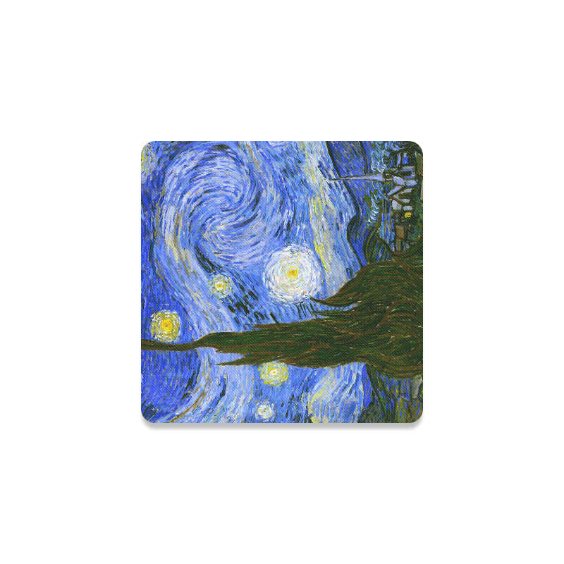 Van Gogh Starry Night Tree Square Coaster