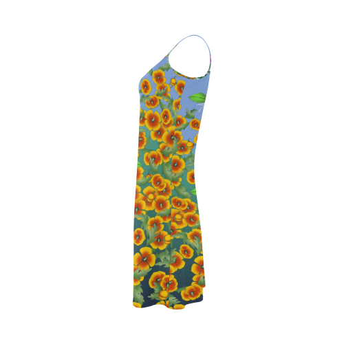 California Wildflowers by Aleta Alcestis Slip Dress (Model D05)