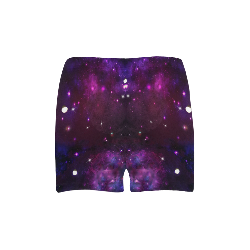 Midnight Blue Purple Galaxy Briseis Skinny Shorts (Model L04)