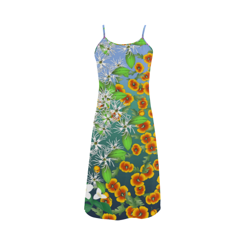 California Wildflowers by Aleta Alcestis Slip Dress (Model D05)