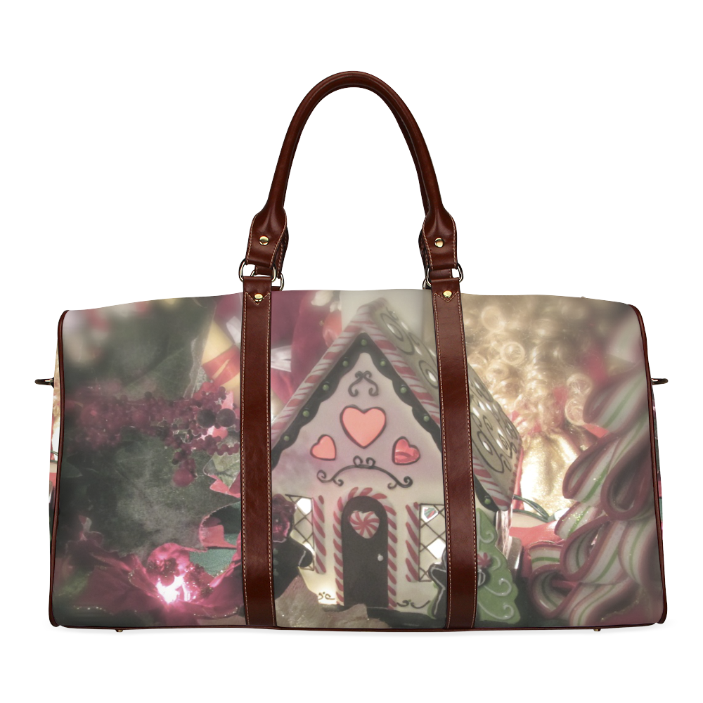 Dream of Christmas cottage by Martina Webster Waterproof Travel Bag/Small (Model 1639)