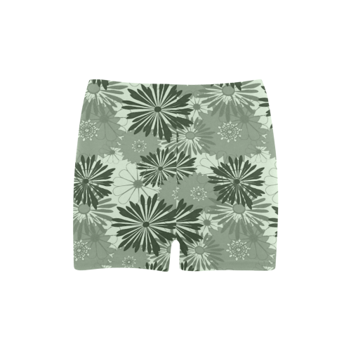 Wedding Day Green Floral by Aleta Briseis Skinny Shorts (Model L04)